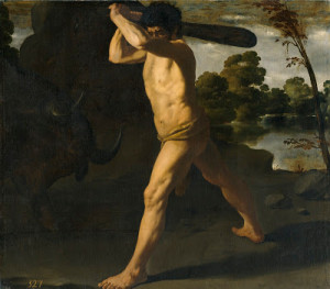Hércules lucha contra el toro de Creta Francisco de Zurbarán 1634