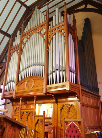 El órgano en la Riverside Methodist Church de Blairgowrie