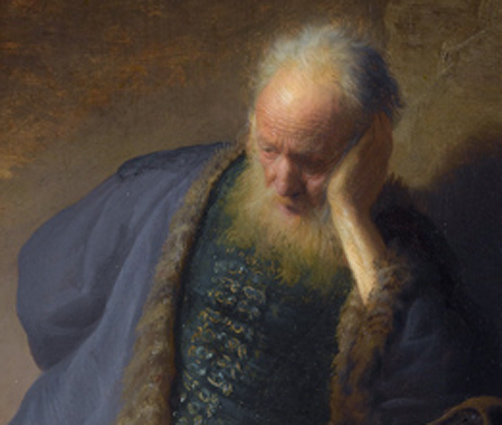 Jeremías lamentando la destrucción de Jerusalén REMBRANDT (c. 1630)